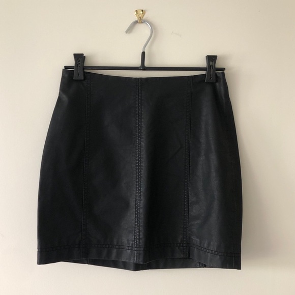 Free People Dresses & Skirts - Free People Leather Mini Skirt